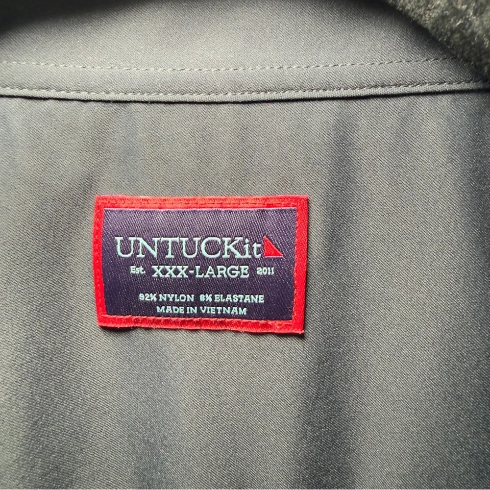 Untuckit XXX-Large Gironde Black Performance Long Sleeve Stretch Button Up Shirt